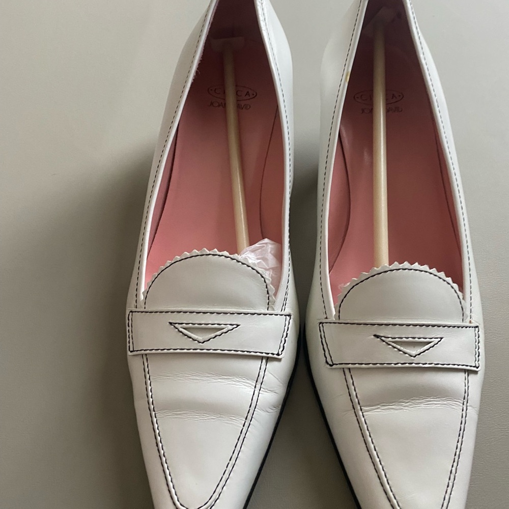Joan & David White Women's Loafers - Picture 2 of 8